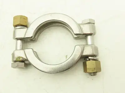 Sanitube 13MHP-100-150 Double Bolted Sanitary Clamp 304SS 1"-1-1/2" Lot of 9