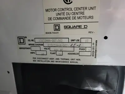 USED SQUARE D MODEL 6