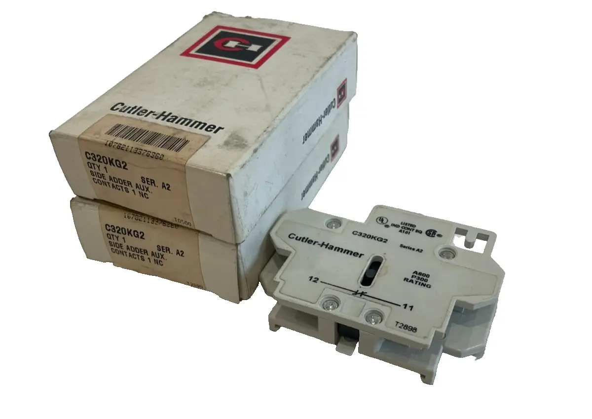 NEW CUTLER HAMMER C320KG2 AUXILIARY CONTACT LOT OF 2 SERIES A2