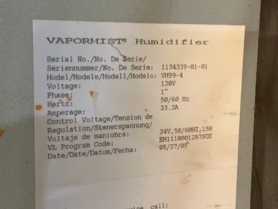 Used DRISTEEM VM994 Humidifiers Ohio US | HGR 24 #1358108