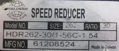 NEW WORLDWIDE ELECTRIC HDR262-30/1-56C-1.54 GEAR REDUCER 30:1 HDR26230156C154