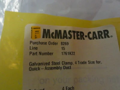 NEW MCMASTER-CARR 1761K22