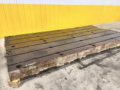 6' X 12' BAY CAST T-SLOT STEEL FLOOR PLATE: STOCK #21667