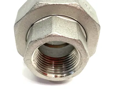 None | 3/4" NPT Female 304 Stainless Steel Union Pipe Fitting, Class 150 SP114 - New – Open box