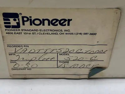 New | in-Stock PIONEER 520-G Meters - Misc | Surplus Asset Holdings #1206970