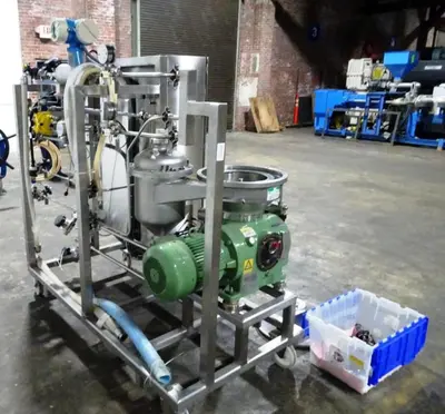 Westfalia CSC 6-06-076 hydro-hermetic clarifier skid, 316L SS.