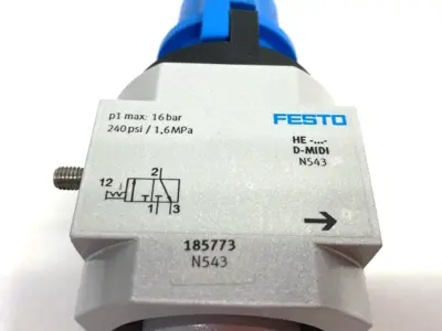 USED FESTO MANUAL ON/OFF VALVE, PISTON GATE, 3/2 BISTABLE 170681