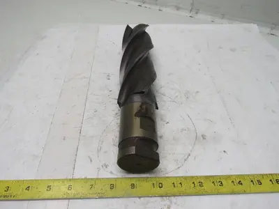Quinco 2-1/2" 346.6mm 4 Flute Spiral End Mill 2" Combo Shank 8" Cut