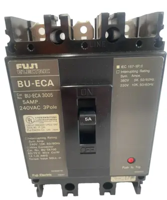 NEW FUJI ELECTRIC BU-ECA3005 240VAC 5A 3POLE BUECA3005