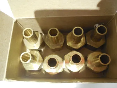 8 NEW PARKER 6X414 BRASS HOSE BARB