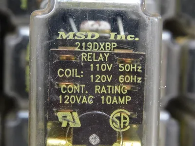 Lot of 40 MSD Inc. 219DXBP Relays 110V50Hz 120V60Hz Cont. Rating 120VAC 10A Used