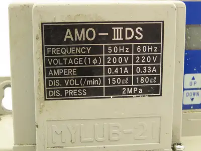 Lube AMO-IIIDS Digital Lubricator Oil Pump 3L Tank 180 mL/Min 220V 1PH *No Cap*