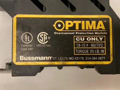 Used BUSSMAN OPMA-CC Miscellaneous Equipment (Electrical & Power) Ohio US | Surplus Asset Holdings #1239014