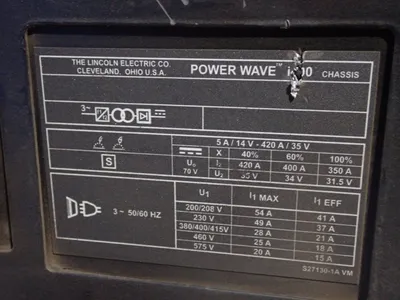 USED LINCOLN ELECTRIC POWERWAVE I400