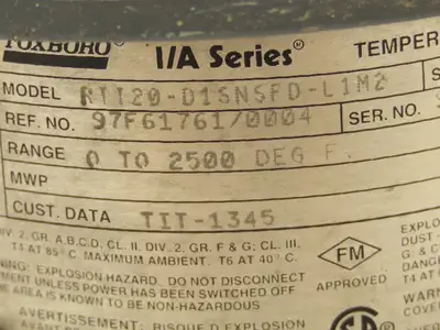 Foxboro RTT20-D1SNSFD-L1M2 Temperature Transmitter 0-2500°F 12-42VDC I/A Series