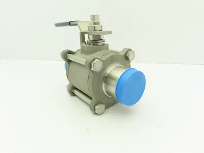 PBM  SPH-H5B-A-A038 Stainless 316 Sanitary 3Pc Ball Valve 2" Butt Weld 720PSI