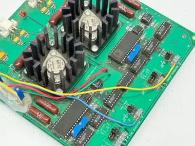 1-CD50-0094-000-X1,AD667JN 9404 | 1-CD50-0094-001 PCB 1-CD50-0094-000-X1 w/ 2x AD667JN 9404 DAMAGED - For parts or not working