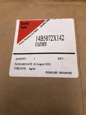 Fisher 14B5072X142 Elastometer Gasket Kit -NIB