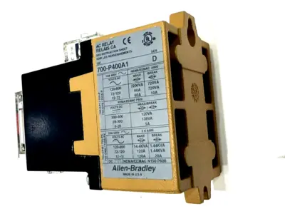 ALLEN BRADLEY 700-P400A1 AC RELAY SER. D 700P400A1 NEW, SURPLUS