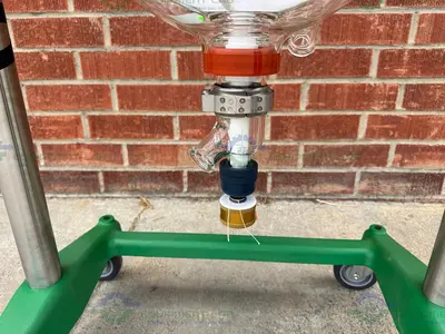 New | in-Stock CHEMGLASS 50 LITER JACKETED GLASS REACTOR W/ ZERO DEAD SPACE DRAIN VALVE MFG 20 Reactors California US | Equipment Lab #1266141