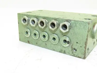 Vogele BVRL10A1 Lubrication Distribution Manifold 10-Outlet Valve Block Lot of 4