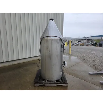 Unused 40 Cu/Ft Stainless Steel Dry Material Storage Bin Hopper