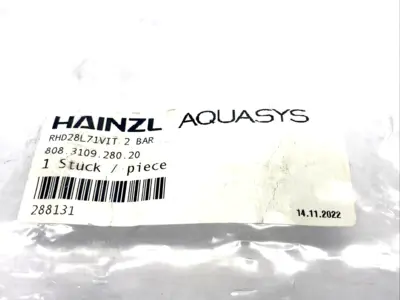 RHD28L71VIT, 288131, 808.3109.280.20 | Hainzl Aquasys RHD28L71VIT 2 Bar Check Valve H-Kon 288131, 808.3109.280.20 - New Other