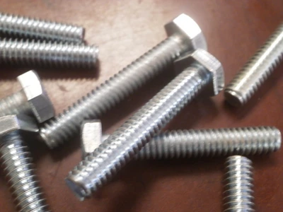 Tap Bolt (200 pcs) 1/4-20X1 1/2"  - Zinc Plated - Coarse Thread - Hex 307A