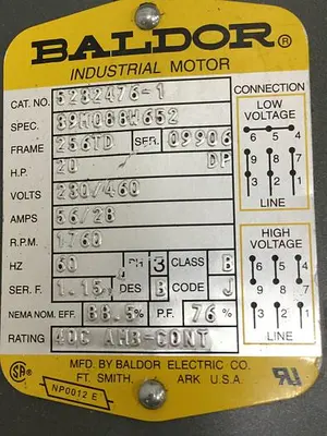 USED BALDOR 5232476-1