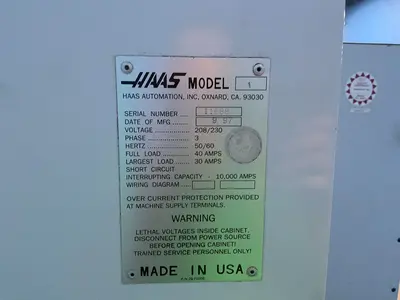 Used 1997 HAAS AUTOMATION VF1 Vertical Machining Centers Ohio US | HGR 24 #1460110