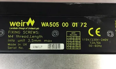 Used Weir _UNKNOWN_ AC/DC Power Supplies South Carolina US | Palmetto Automation #1159290