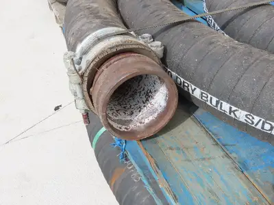 Jason 4470 Dry Bulk Material Suction Hose 5" ID x 24' Gum Rubber 75 PSI