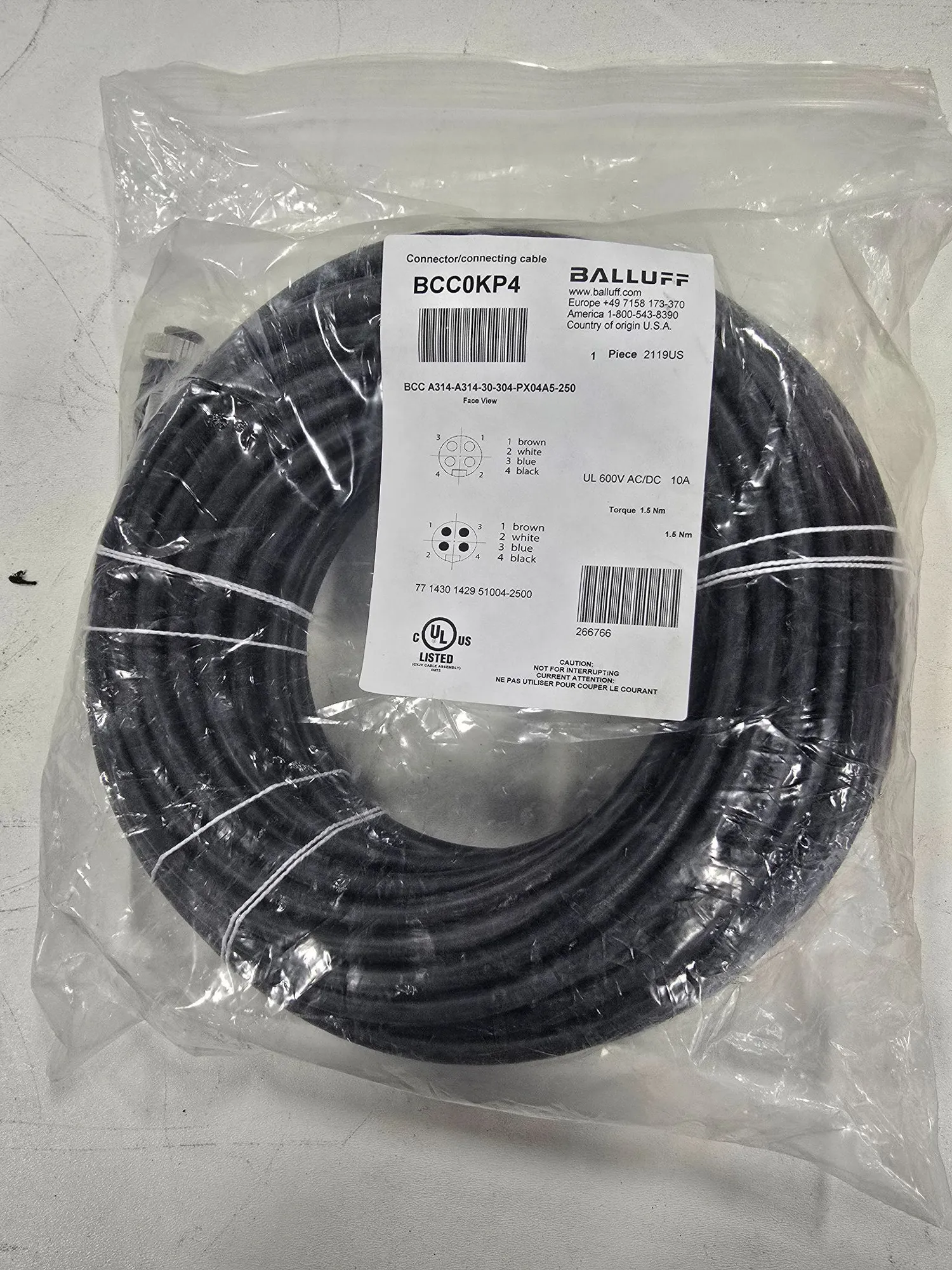 NEW BALLUFF BCC-A314-A314-30-304-PX04A5-250