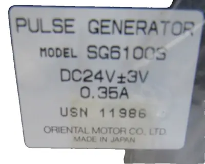 NEW ORIENTAL MOTOR VEXTA SG6100S PULSE GENERATOR