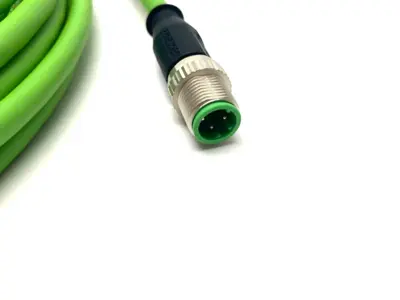 USED BECKHOFF DOUBLE ENDED ETHERCAT CABLE M12 M TO M 4-PIN