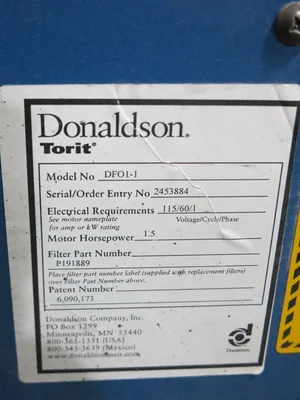 TORIT DF01-01 DUST COLLECTOR