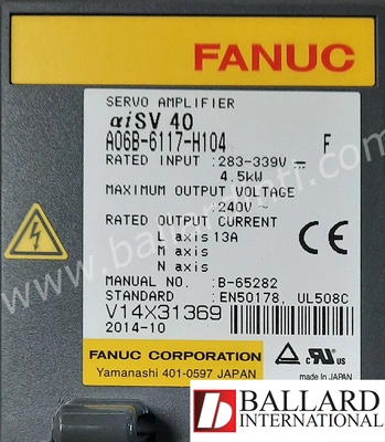 FANUC Aux Axis Servo Amplifier aiSV 40 Kit