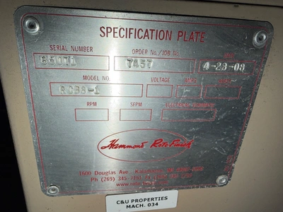 Used HAMMOND ROTO-FINISH RCB8-1 Finishing Machines Michigan US | iGAM Industrial Marketplace #1309547