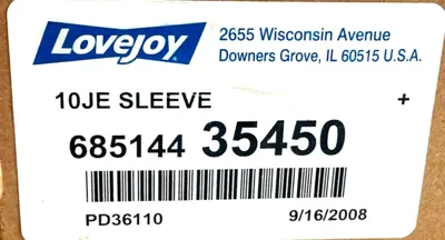 NEW SEALED LOVEJOY 68514435450 10JE SLEEVE