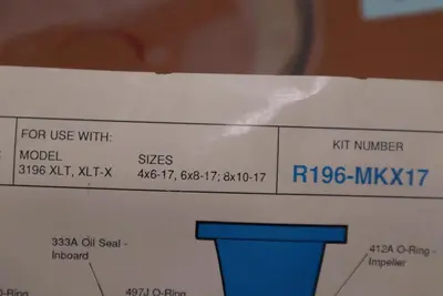 New Goulds R196-MKX17 Pump Seal Replacement Kit - STOCK GF688