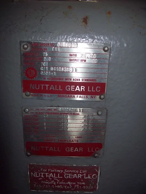 75 HP NUTTALL GEAR SPEED REDUCER