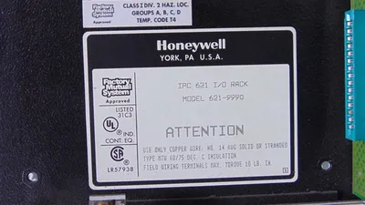 Honeywell 620 Series IPC 621 I/O Rack Model 621-9990 Rev. H Used