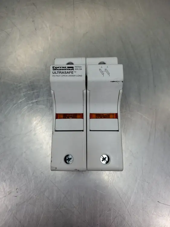Used Ferraz Shawmut US3J2I ULTRASAFE Fuse Holder, 600V, 30A, 2P, (W213942) Fuse Accessories | Palmetto Automation #1155789