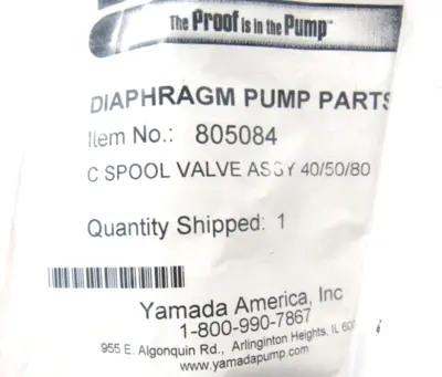 NEW YAMADA 805084 SPOOL VALVE ASSY. 40/50/80