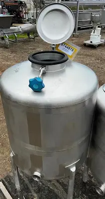 Tank, 50 Gallon, Stainless Steel, CIP Tank, Dish Top #S744978