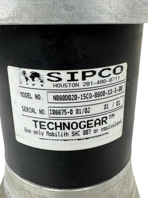Used SIPCO N080D020-15CQ-B8O0-XX-S-00 Speed Reducers | Industrial Parts R Us Inc. #365773