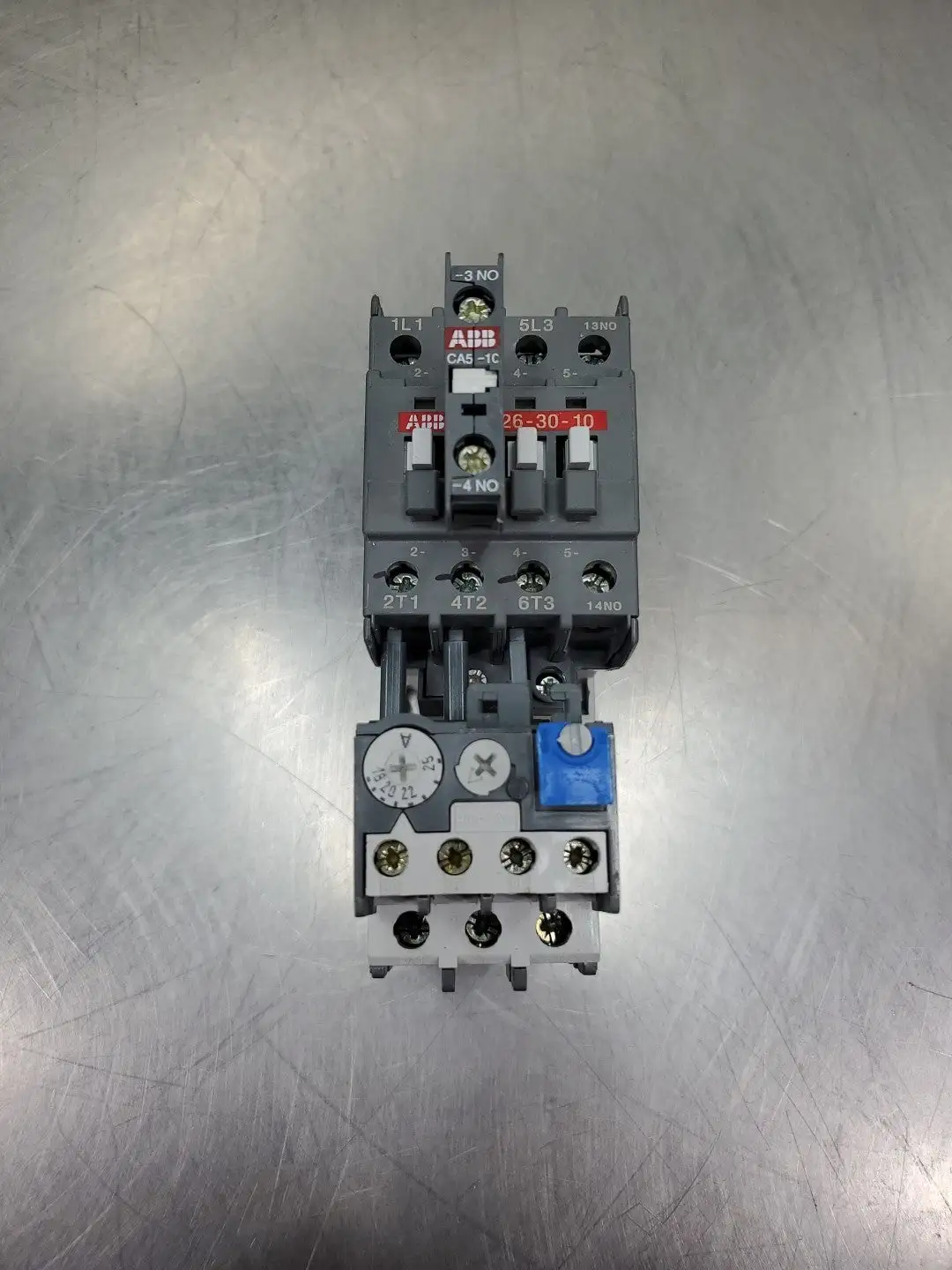 ABB A263010 AC Contactor w/TA25 DU & CA510 Auxiliary Contactor. 4A43.1