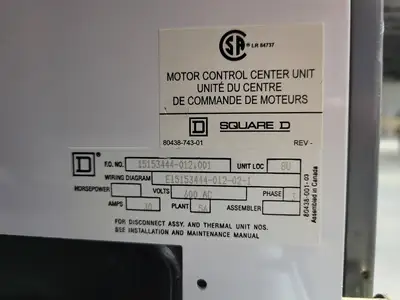 USED SQUARE D MODEL 6