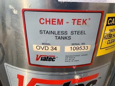 Used VIATEC OVD 34 Stainless Steel Tanks California US | Machinery & Equipment #1516791