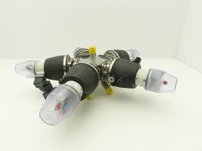 Swagelok Georg Fischer 5-Way Stainless Steel Diaphragm Valve & Actuators Assy